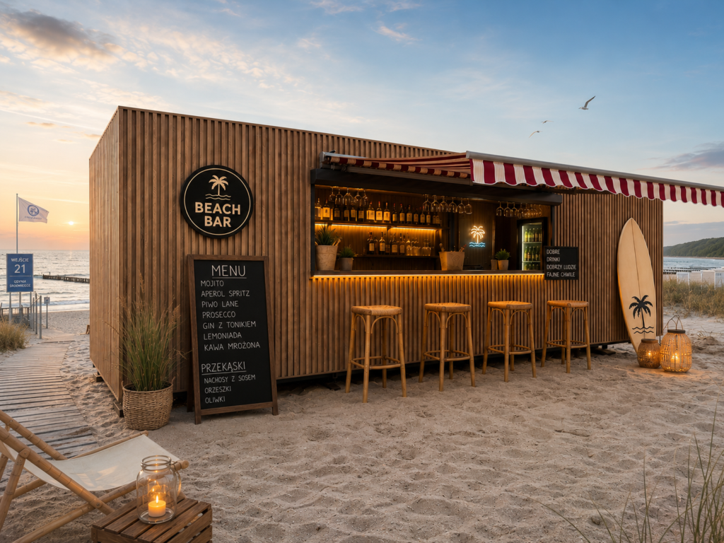 Kontener na plażę gastronomiczny